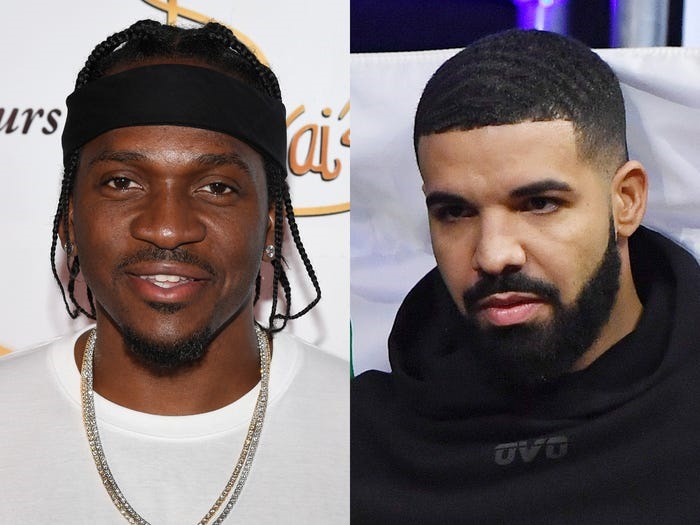Rappers Pusha-T and Drake